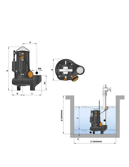 ELECTROBOMBA SUMERGIBLE PARA AGUAS SUCIAS AY - 2050 VXC MN AYERBE