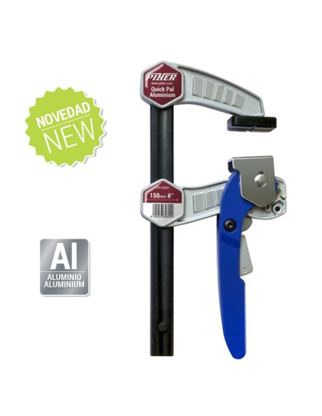 Sargento de aluminio con carraca dentada QUICK PAL PIHER