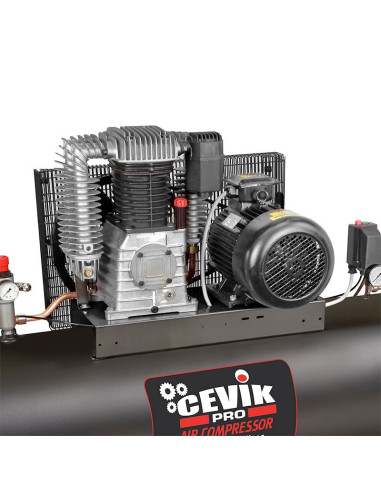 Compresor 7,5 HP 500 litros trifásico de transmisión correas PRO500/7,5TF CEVIK CEVIK - 2