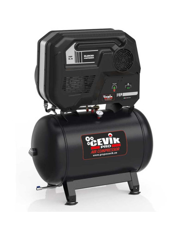 Compresor de aire silencioso 5,5 HP 270 L 64 dB SILENT 55-270 CEVIK