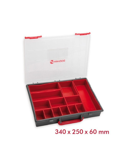 Organizador con cajas y asa móvil de alta capacidad 34 x 25 cm DOGHER TOOLS
