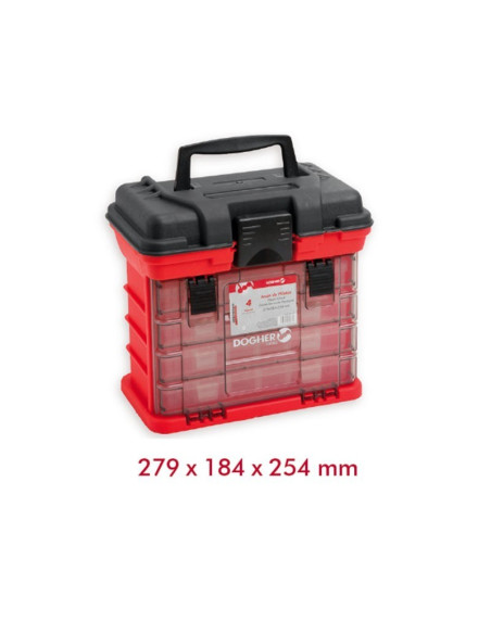 Caja organizadora con bandeja superior DOGHER TOOLS
