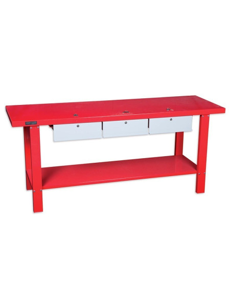Mesa de trabajo metálica con tres cajones DOGHER TOOLS