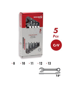 Caja 5 llaves fijas combinadas CrV DOGHER TOOLS