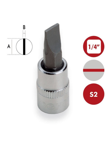 Llaves de vaso 1/4" punta Plana S2 DOGHER TOOLS