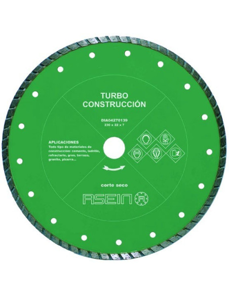 Disco de diamante turbo construcción
