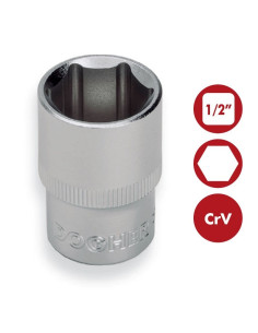 Llaves de vaso hexagonales en pulgadas 1/2" CrV DOGHER TOOLS