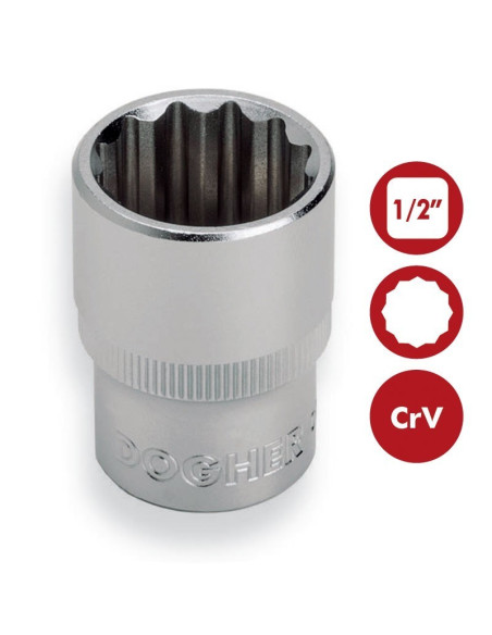 Llaves de vaso BiHexagonales 1/2" CrV DOGHER TOOLS