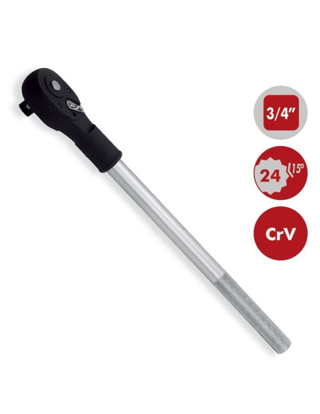 Llave de carraca reversible  CrV 3/4" 24 dientes DOGHER TOOLS