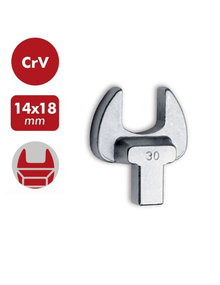 Boca cabeza abierta intercambiable 14x18 para mango dinamométrico DOGHER TOOLS
