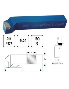 Cuchillas torno acodadas ataque frontal a izquierdas LH MD P20 DIN4977 BM