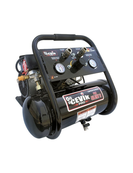 Compresor silencioso con 62 dB 750W y depósito 6 litros PRO6SILENT CEVIK