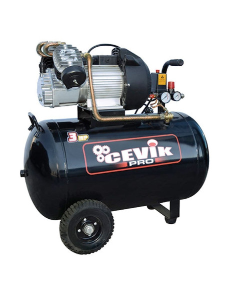 Compresor de transmisión directa 3 HP 100 litros PRO100VX CEVIK