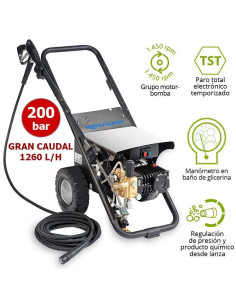 Hidrolimpiadora trifásica agua fría 30 a 200 Bar 1260 l/h KHL2021F KRUGER
