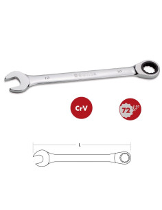 Juego 8 llaves combinadas con carraca plana CrV DOGHER TOOLS