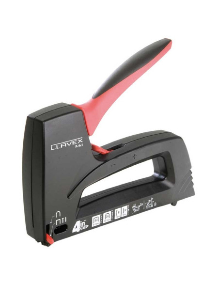 Grapadora manual Clavex P-4X1 para grapas 530, 36, brads y pins