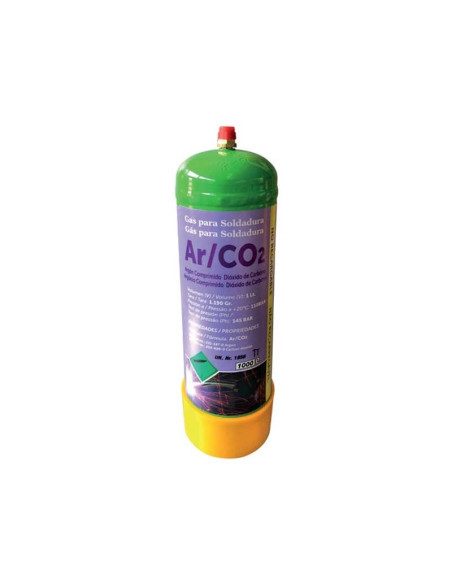 Bombona de gas mixto Argón + CO2 1.000 cc UN1006 clase 2.2 para Aluminio