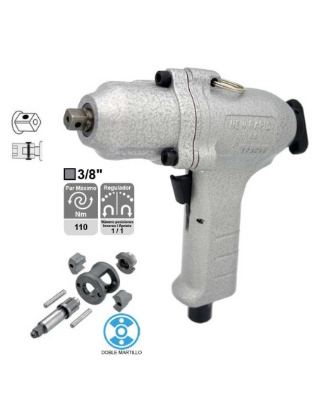 Llave de impacto 3/8" tipo pistola M8 NR6SL NR