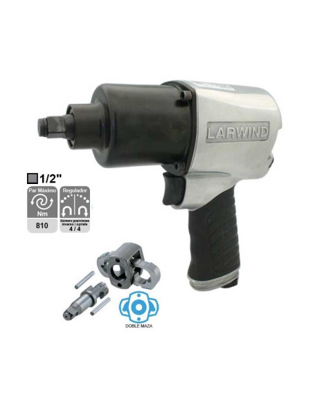 Llave de impacto 1/2" tipo pistola M16 LAR856B LARWIND