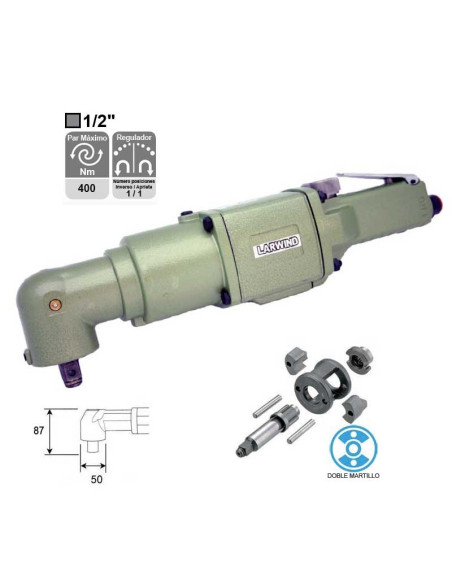 Llave de impacto acodada de 1/2" M16 LARSD850AC LARWIND