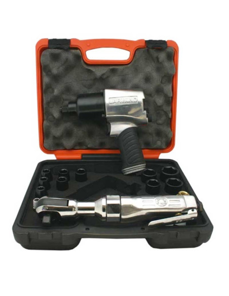 Llave de impacto y carraca de 1/2" + vasos LAR856BK4 + LAR5066 LARWIND