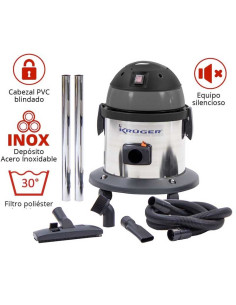 Aspirador silencioso profesional para polvo 1200 W KRA1210SIL KRUGER