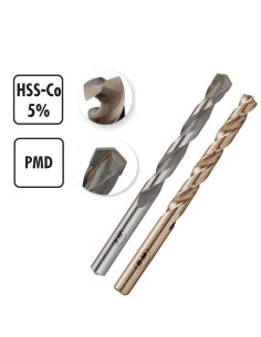 Juego profesional de 8 brocas combinadas HSS-CO y PMD BLUE MASTER